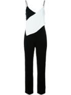 Mcq Alexander Mcqueen Draped Scarf Jumpsuit, Women's, Size: 42, Black, Polyester/triacetate