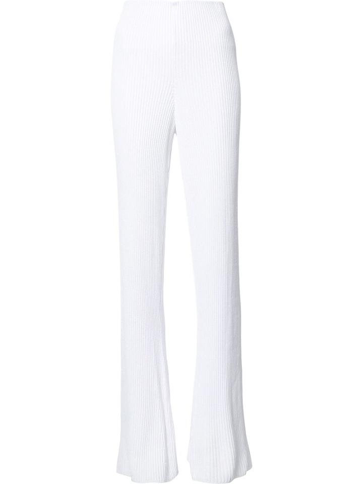Osklen - Ribbed 'sailor' Pants - Women - Polyamide - P, White, Polyamide