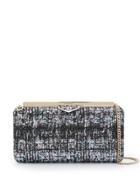 Jimmy Choo Ellipse Glitter Clutch - Black