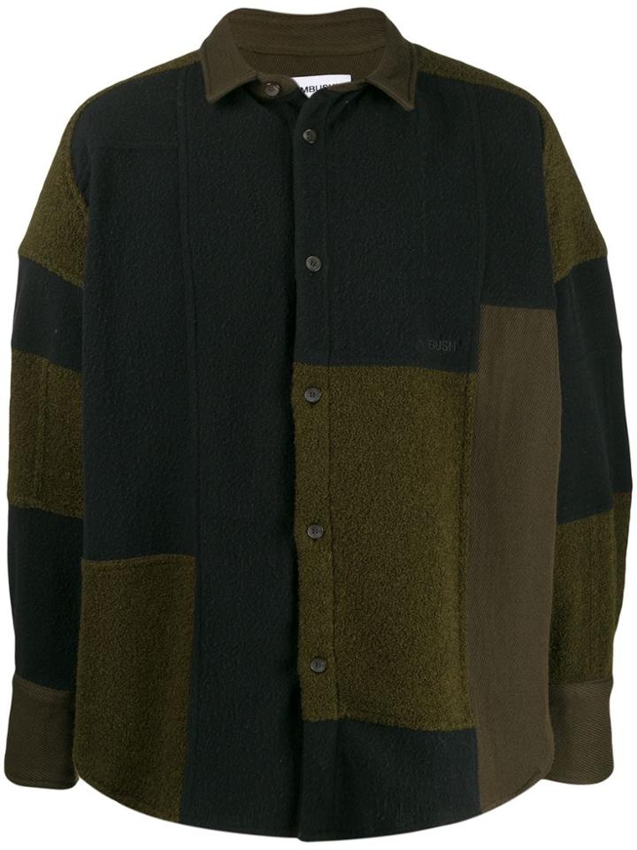 Ambush Patchwork Fleece Jacket - Green
