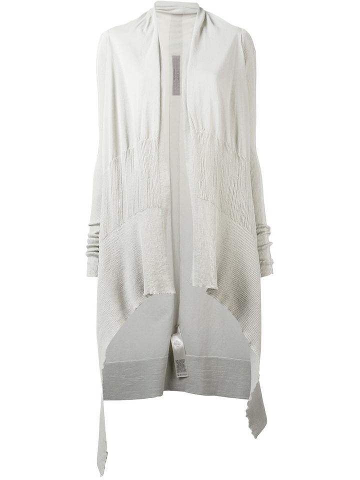 Rick Owens Waterfall Cardigan, Women's, Size: Medium, Nude/neutrals, Cotton/polyamide