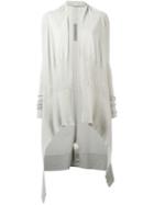 Rick Owens Waterfall Cardigan, Women's, Size: Medium, Nude/neutrals, Cotton/polyamide