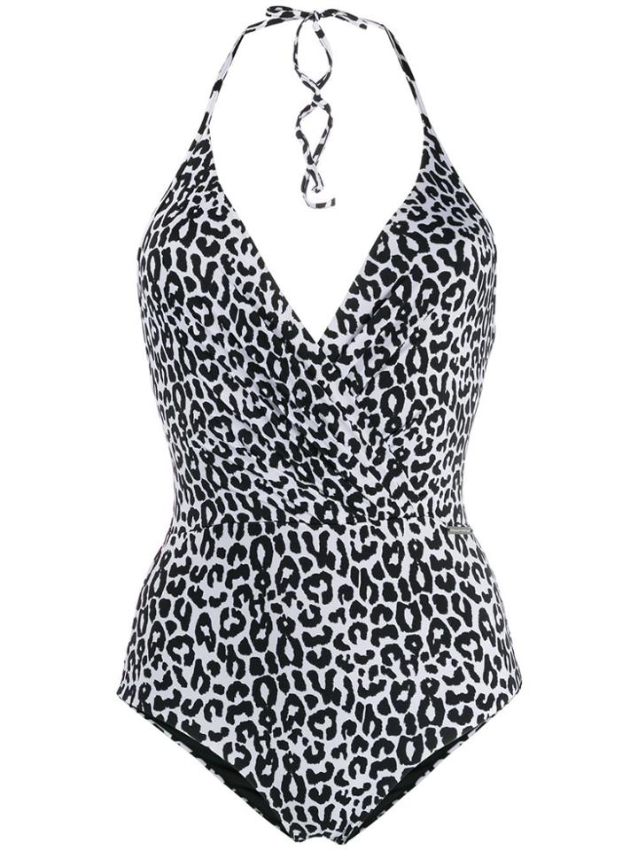 Ermanno Scervino Leopard Print Swimsuit - White