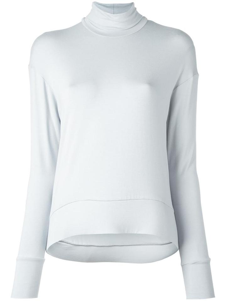 Io Ivana Omazic Round Hem Turtleneck Sweatshirt, Women's, Size: Large, Grey, Spandex/elastane/viscose