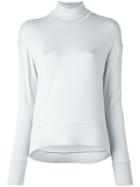 Io Ivana Omazic Round Hem Turtleneck Sweatshirt, Women's, Size: Large, Grey, Spandex/elastane/viscose