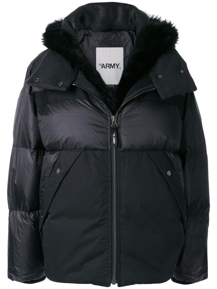 Yves Salomon Army Oversized Padded Jacket - Black