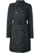 Moncler Padded Trench Coat, Women's, Size: 2, Blue, Feather Down/polyester/polyamide