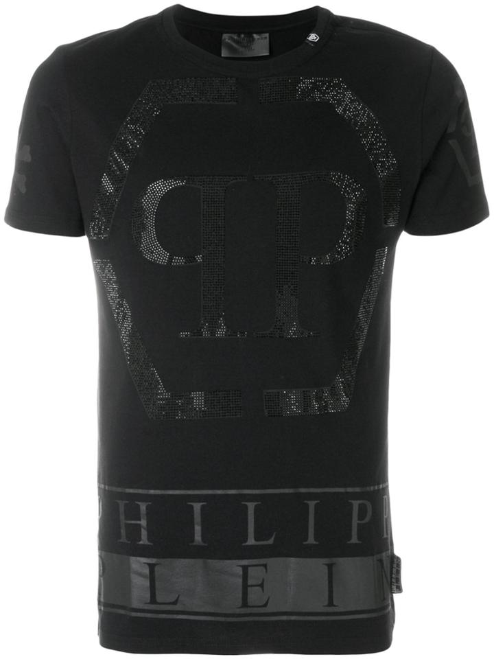 Philipp Plein Swaroski Logo T-shirt - Black