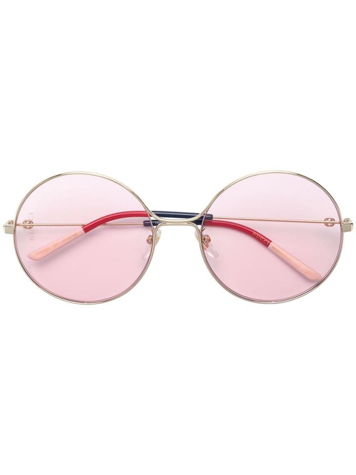 Gucci Eyewear Round Shaped Sunglasses - Gold