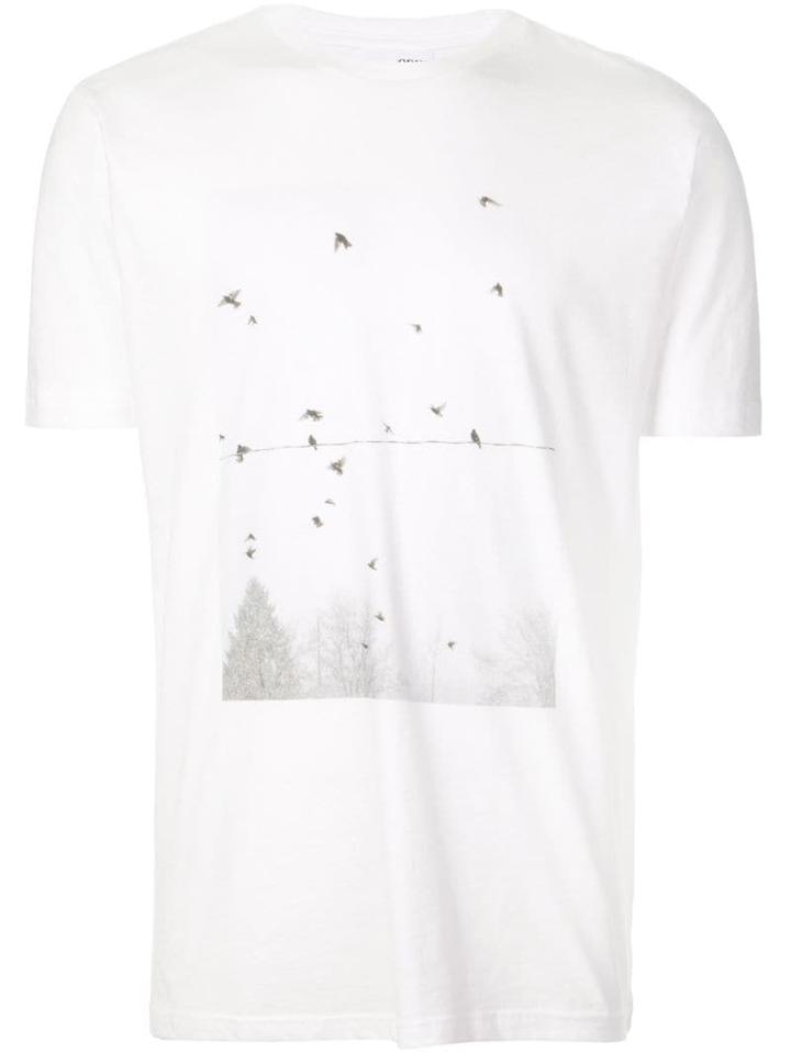 Odin Bird Print T-shirt - White