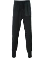 Y-3 Striped Detailing Track Pants, Men's, Size: Medium, Black, Cotton/polyester