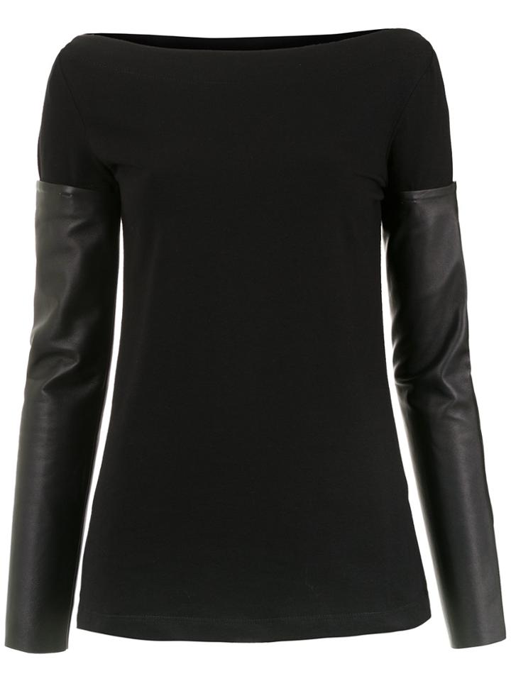 Gloria Coelho Detachable Sleeves Blouse - Black
