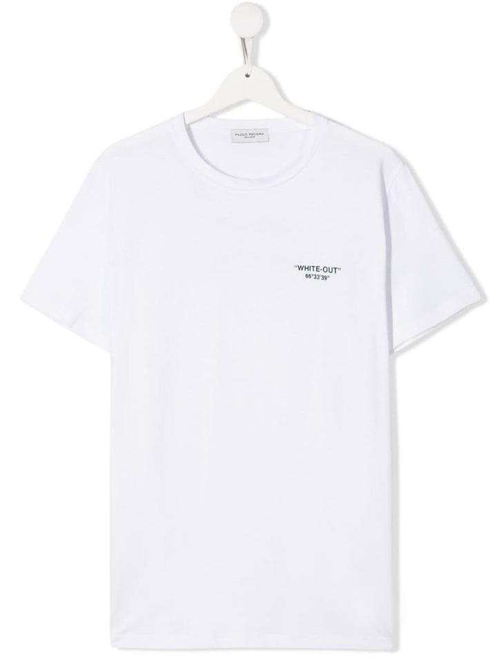 Paolo Pecora Kids White-out T-shirt