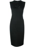 Ermanno Scervino Embellished Fitted Dress, Women's, Size: 42, Black, Viscose/glass