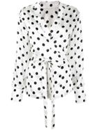 Bambah Envelope Polka Dot Blouse - White