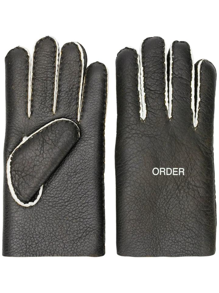 Undercover 'order/disorder' Gloves - Black