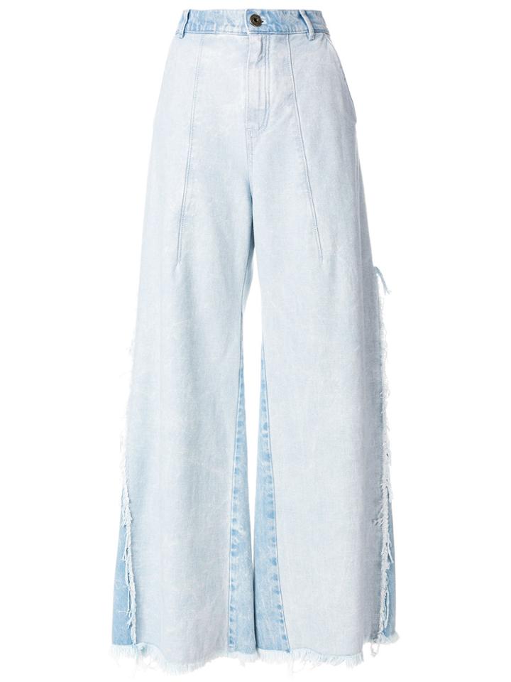Chloé Distressed Flared Jeans - Blue