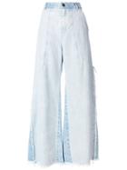 Chloé Distressed Flared Jeans - Blue