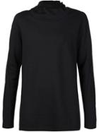 Forme D'expression Loose Turtleneck Sweater, Men's, Size: Large, Black, Nylon/wool