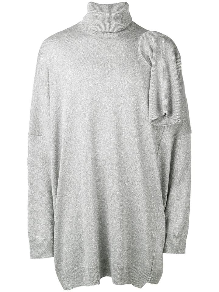 Raf Simons Double Turtle Neck Jumper - Silver