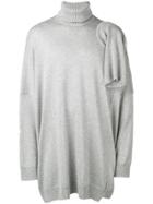 Raf Simons Double Turtle Neck Jumper - Silver