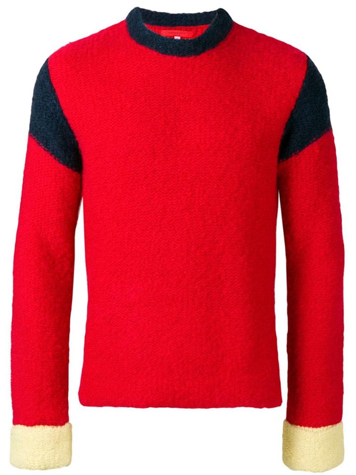 Eckhaus Latta Colour-block Jumper - Red
