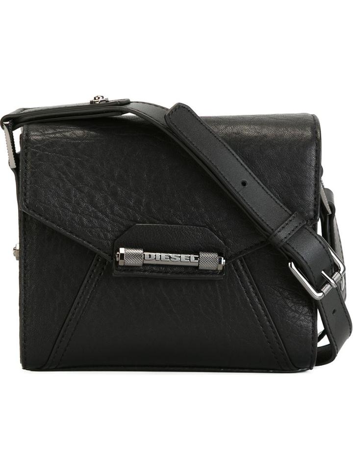 Diesel Mini Jemmiaa Crossbody Bag, Women's, Black, Sheep Skin/shearling