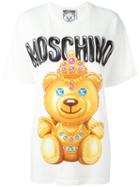 Moschino Crowned Bear T-shirt, Women's, Size: Xs, White, Cotton
