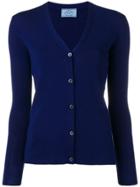 Prada Slim-fit Cardigan - Blue