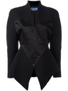 Thierry Mugler Vintage Satin Corset Blazer - Black