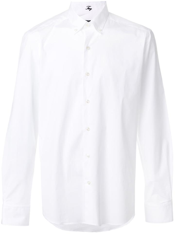Fay Buttoned Down Collar Shirt - White