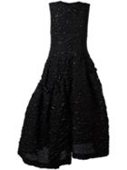 Simone Rocha Jacquard Asymmetric Flared Dress, Women's, Size: 12, Black, Spandex/elastane/acetate/polyester/polyester