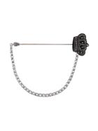 Dolce & Gabbana Small Crown Pin, Men's, Metallic