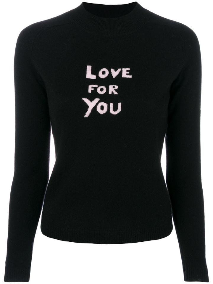 Bella Freud Intarsia-knit Jumper - Black
