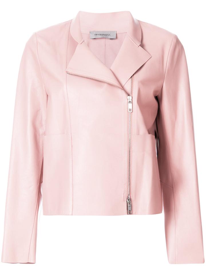Sportmax Asymmetric Front Jacket - Pink & Purple