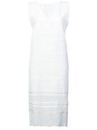 Lemlem Kelali Frayed V-neck Dress - White