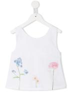 Lapin House Floral Print Tank Top, Girl's, Size: 12 Yrs, White