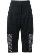 Chalayan Pinstripe Long Shorts - Black