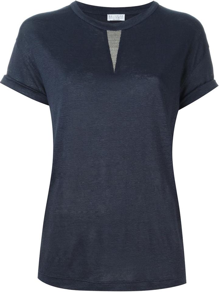 Brunello Cucinelli Beaded Detail T-shirt