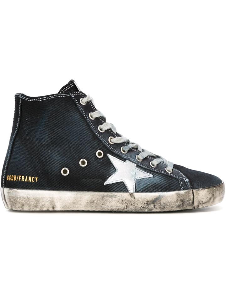 Golden Goose Deluxe Brand Francy Hi-top Sneakers - Blue