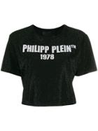 Philipp Plein Ss -23 Crystal Crop T-shirt - Black