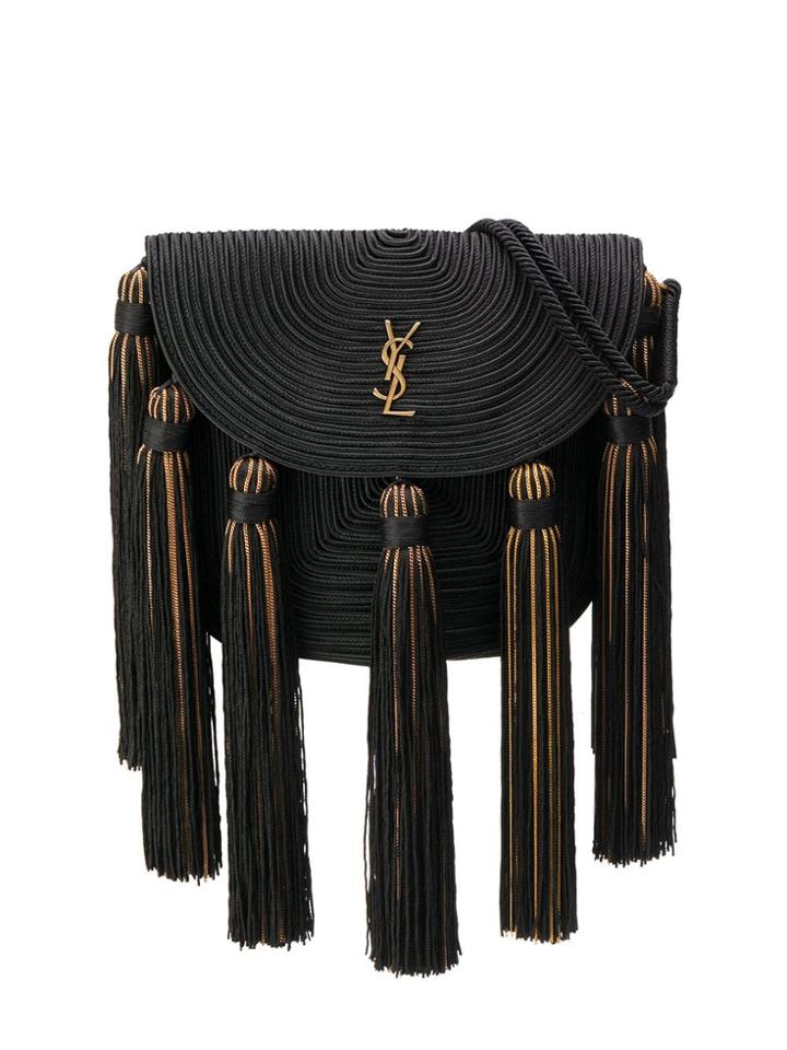 Saint Laurent Tassel Cross Body Bag - Black