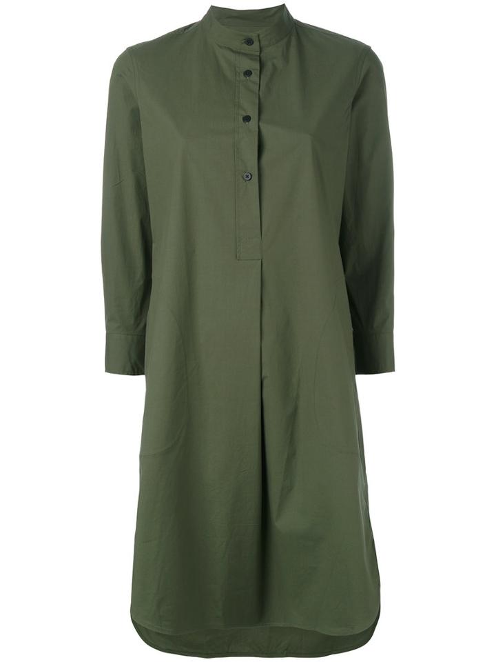Lareida - Long Shirt Dress - Women - Cotton/spandex/elastane - 44, Women's, Green, Cotton/spandex/elastane