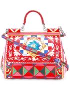 Dolce & Gabbana Sicily Mambo Print Tote, Women's, Leather