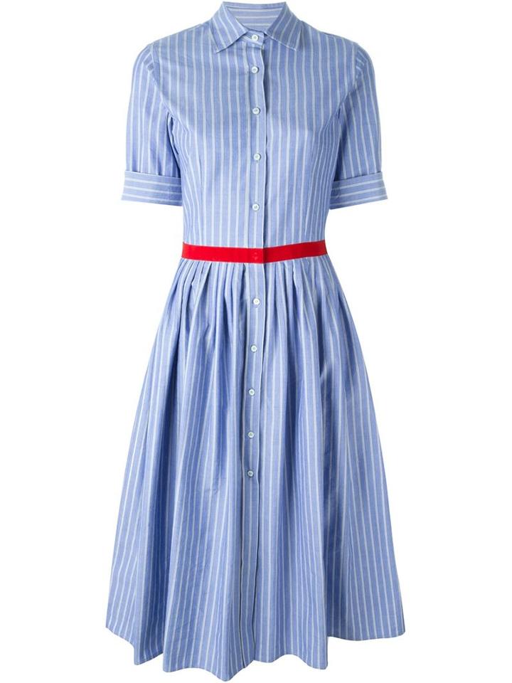 Alberto Biani Striped Shirt Dress