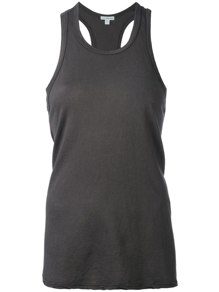 James Perse Racerback Tank Top, Women's, Size: 1, Grey, Cotton