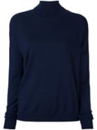 Roseanna Fine Knit Turtleneck Jumper, Women's, Size: 36, Blue, Wool