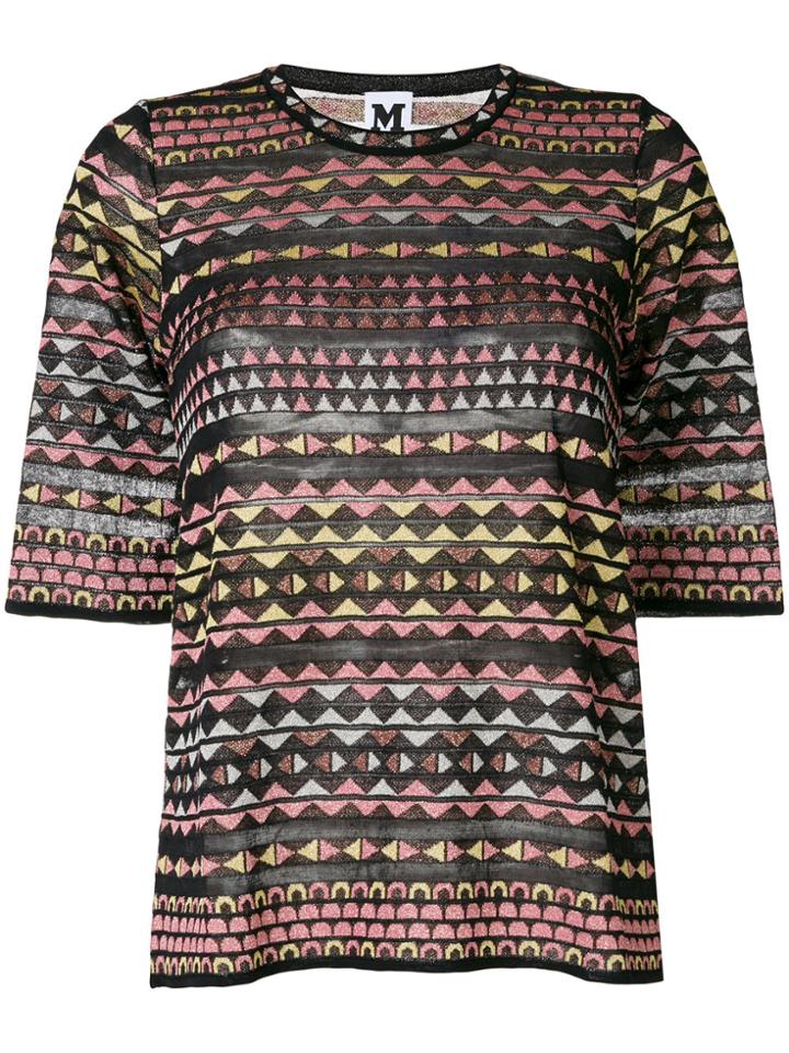 M Missoni Patterned Knit T-shirt - Multicolour