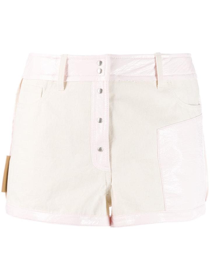 Courrèges Contrasting Panels Shorts - Neutrals
