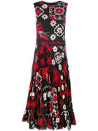 Red Valentino Decorated Terrace Printed Dress - Black